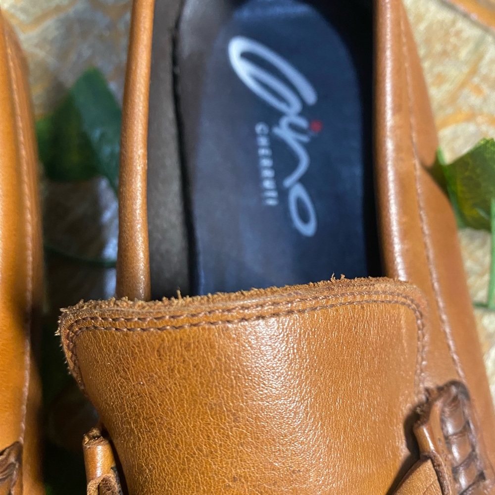Choes s Gino Cherruti Slide On Brown Loafers. Size 6  mocasín Shoes - Picture 7 of 14